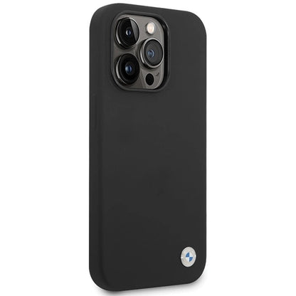 BMW Silicone Metal Logo case for iPhone 15 Pro - black_3