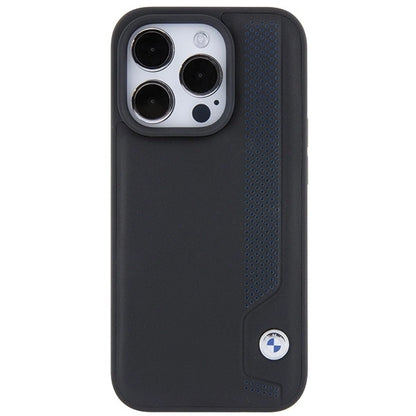 BMW Leather Blue Dots iPhone 15 Pro Max Case - Black_2