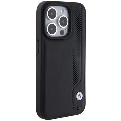 BMW Leather Blue Dots iPhone 15 Pro Max Case - Black_3