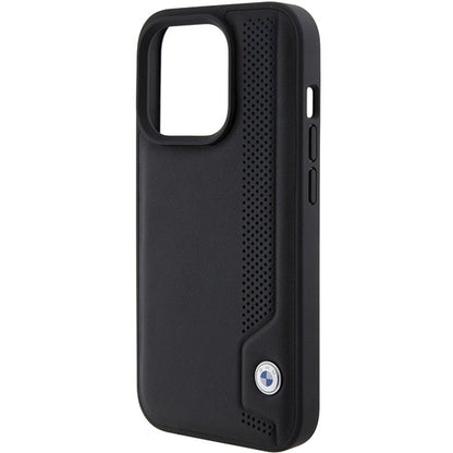 BMW Leather Blue Dots iPhone 15 Pro Max Case - Black_5