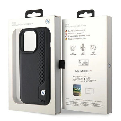 BMW Leather Blue Dots iPhone 15 Pro Max Case - Black_7