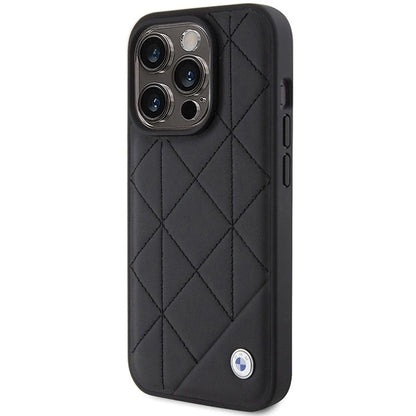 BMW Leather Quilted case for iPhone 15 Pro Max - black_1