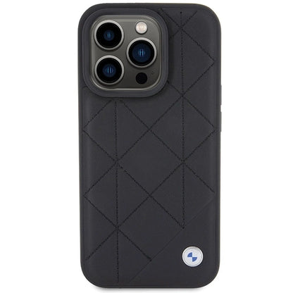 BMW Leather Quilted case for iPhone 15 Pro Max - black_2