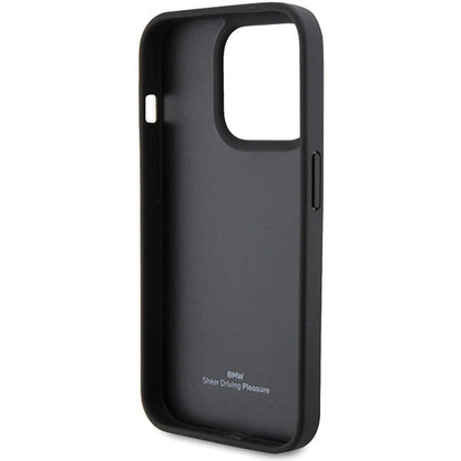 BMW Leather Quilted case for iPhone 15 Pro Max - black_6