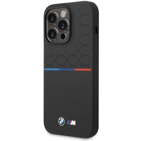 BMW Silicone Pattern iPhone 15 Pro Max Case - Black_1