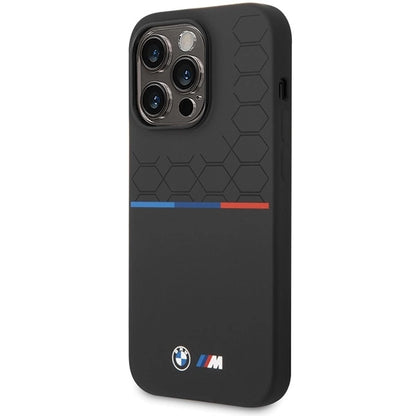 BMW Silicone Pattern iPhone 15 Pro Max Case - Black_1