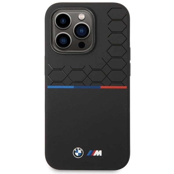 BMW Silicone Pattern iPhone 15 Pro Max Case - Black_2