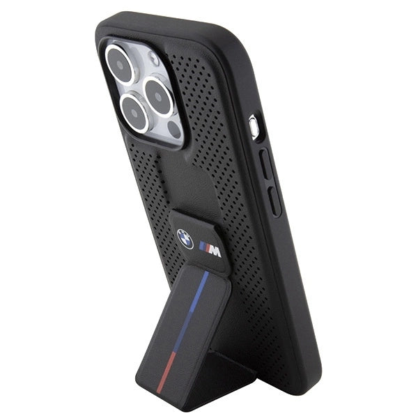 BMW Grip Stand Smooth &amp; Perforated case for iPhone 15 Pro Max - black_1