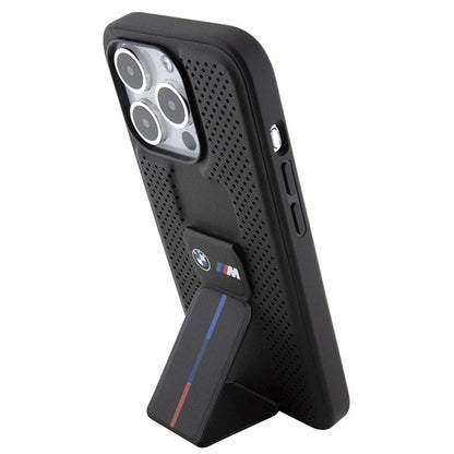 BMW Grip Stand Smooth &amp; Perforated case for iPhone 15 Pro Max - black_1