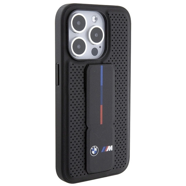 BMW Grip Stand Smooth &amp; Perforated case for iPhone 15 Pro Max - black_4