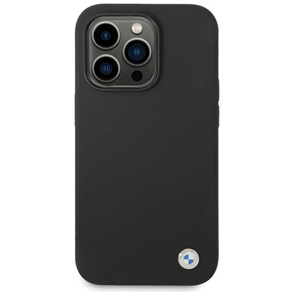 BMW Silicone Metal Logo iPhone 15 Pro Max Case - Black_2