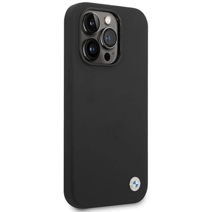 BMW Silicone Metal Logo iPhone 15 Pro Max Case - Black_3