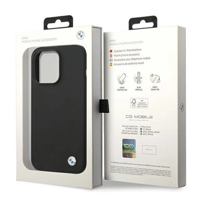 BMW Silicone Metal Logo iPhone 15 Pro Max Case - Black_7