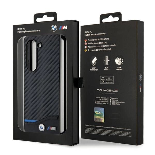 BMW Leather Carbon case for Samsung Galaxy Z Fold 5 - black_6