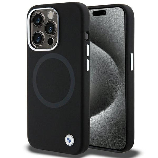 BMW Signature Liquid Silicone MagSafe case for iPhone 15 Pro - black_0