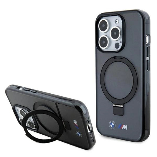 BMW Ring Stand M Collection MagSafe Case for iPhone 15 Pro - Black_0