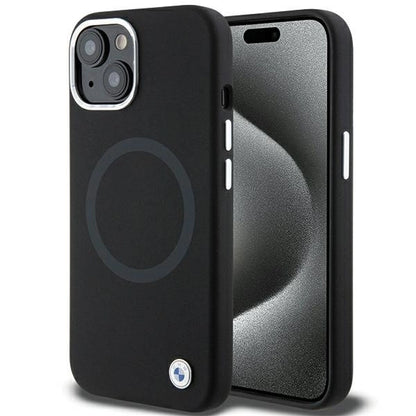 BMW Signature Liquid Silicone MagSafe case for iPhone 15 - black_0