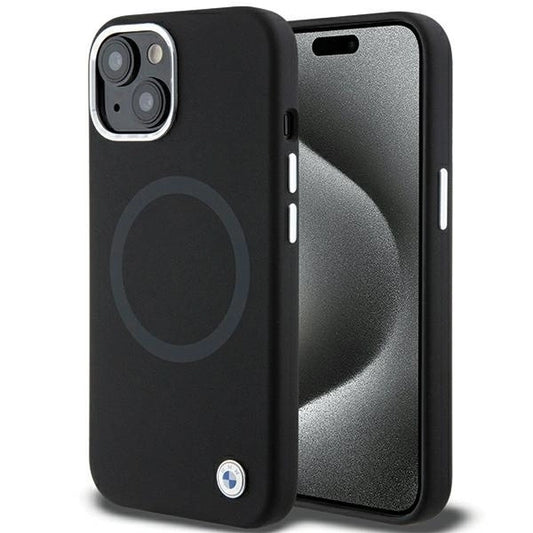 BMW Signature Liquid Silicone MagSafe case for iPhone 15 - black_0