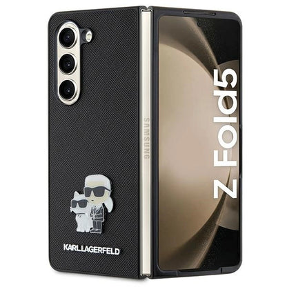Karl Lagerfeld Saffiano Karl&Choupette Pin case for Samsung Galaxy Z Fold 5 - black_0