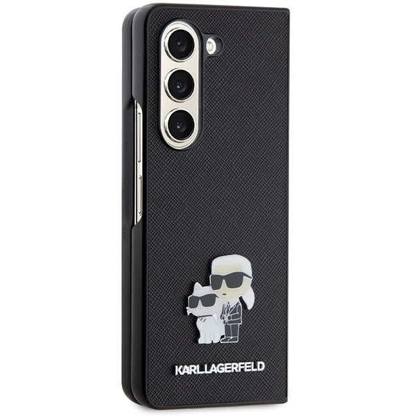 Karl Lagerfeld Saffiano Karl&Choupette Pin case for Samsung Galaxy Z Fold 5 - black_4