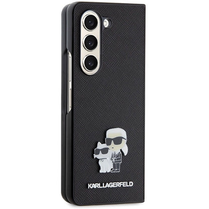 Karl Lagerfeld Saffiano Karl&Choupette Pin case for Samsung Galaxy Z Fold 5 - black_4