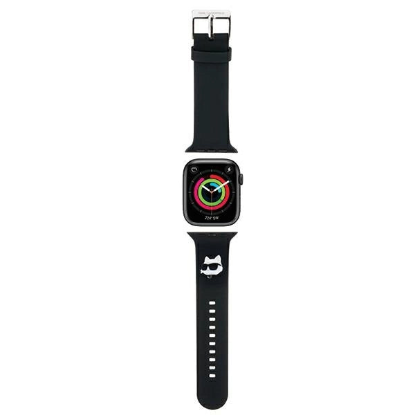 Karl Lagerfeld 3D Rubber Choupette Head Strap for Apple Watch 42/44/45/49mm - Black_0