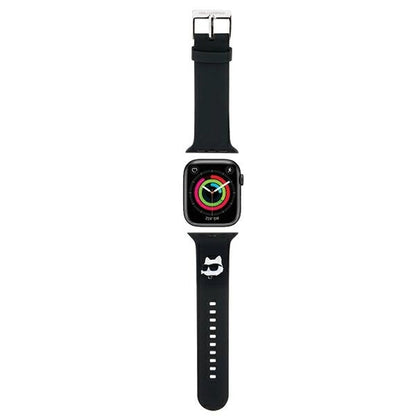 Karl Lagerfeld 3D Rubber Choupette Head Strap for Apple Watch 42/44/45/49mm - Black_0