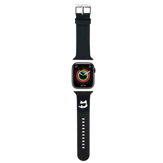 Karl Lagerfeld 3D Rubber Choupette Head Strap for Apple Watch 42/44/45/49mm - Black_0