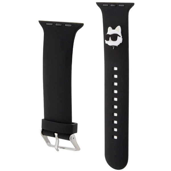 Karl Lagerfeld 3D Rubber Choupette Head Strap for Apple Watch 42/44/45/49mm - Black_2