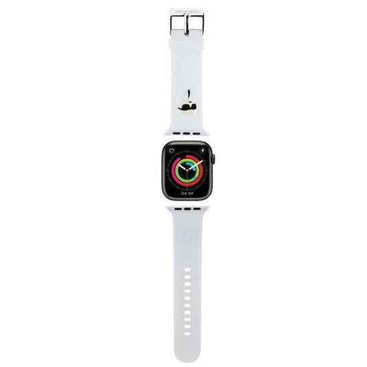 Karl Lagerfeld 3D Rubber Karl Head strap for Apple Watch 42/44/45/49mm - white_0