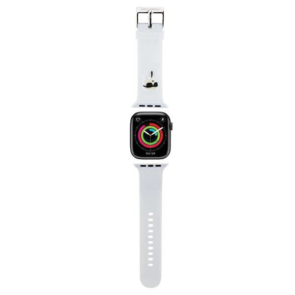 Karl Lagerfeld 3D Rubber Karl Head strap for Apple Watch 38/40/41mm - white_0