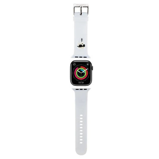 Karl Lagerfeld 3D Rubber Karl Head strap for Apple Watch 38/40/41mm - white_0