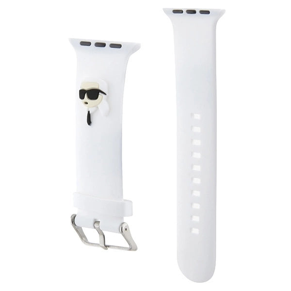 Karl Lagerfeld 3D Rubber Karl Head strap for Apple Watch 38/40/41mm - white_2