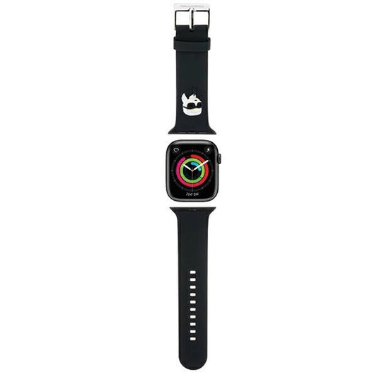 Karl Lagerfeld 3D Rubber Karl Head strap for Apple Watch 38/40/41mm - black_0