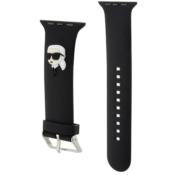 Karl Lagerfeld 3D Rubber Karl Head strap for Apple Watch 38/40/41mm - black_2