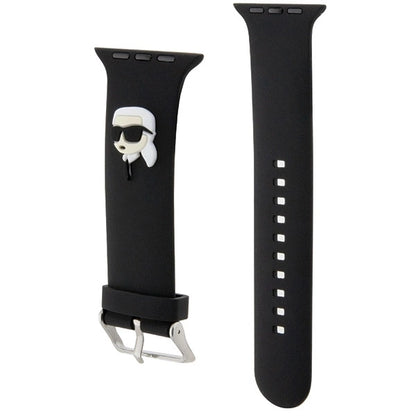 Karl Lagerfeld 3D Rubber Karl Head strap for Apple Watch 38/40/41mm - black_2