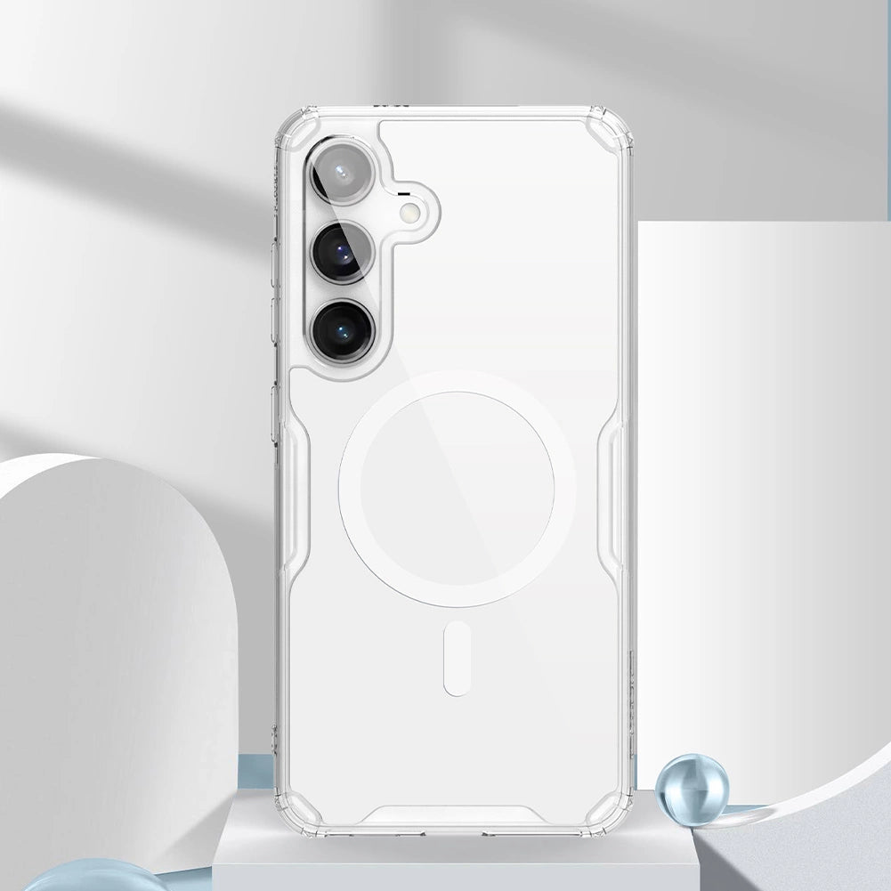 Nillkin Nature Pro armored case with a magnetic ring for Samsung Galaxy S24+ - white_21