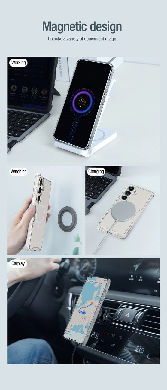Nillkin Nature Pro armored case with a magnetic ring for Samsung Galaxy S24+ - white_8