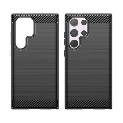 Carbon Case for Samsung Galaxy S24 Ultra Flexible Silicone Carbon Cover - Black_6