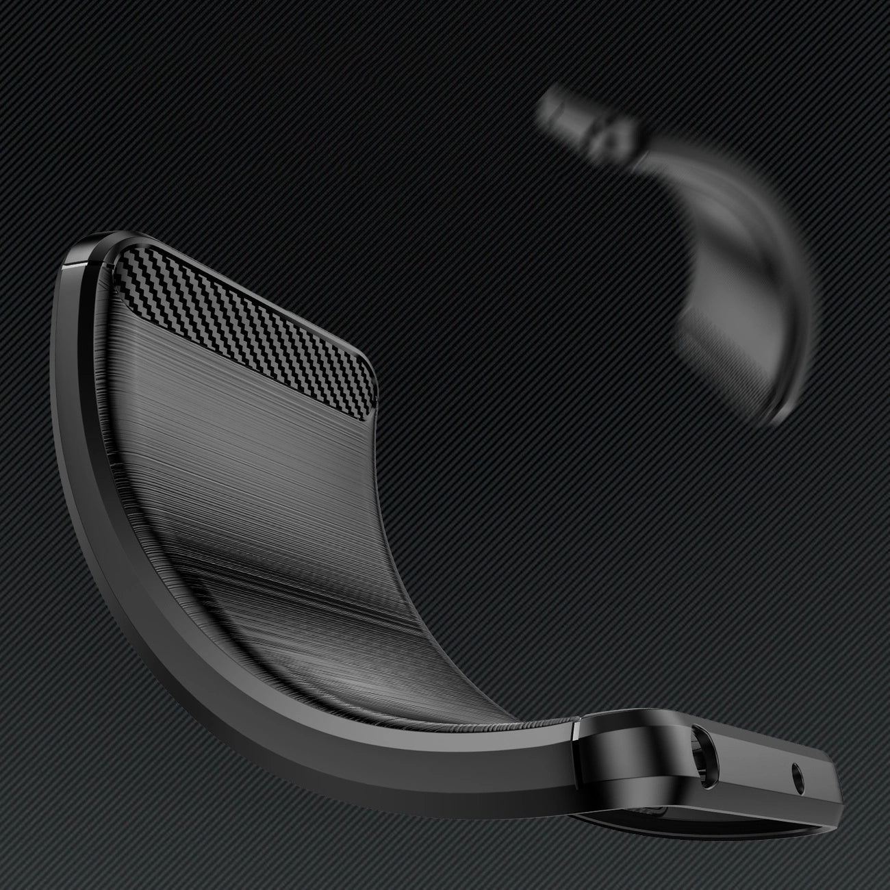 Carbon Case for Xiaomi Redmi 13c Flexible Silicone Carbon Cover - Black_9