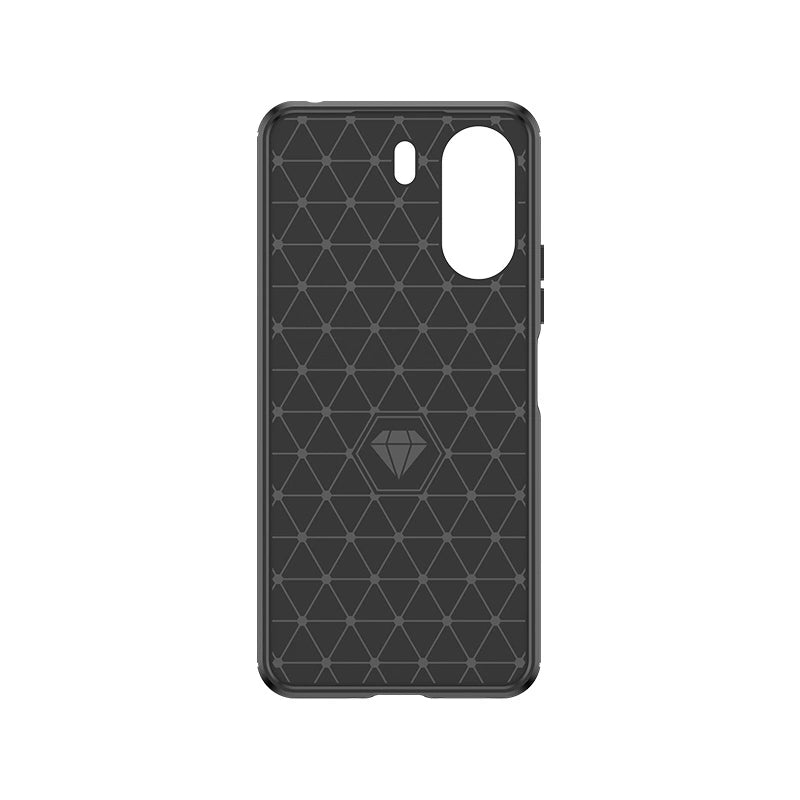 Carbon Case for Xiaomi Redmi 13c Flexible Silicone Carbon Cover - Black_2