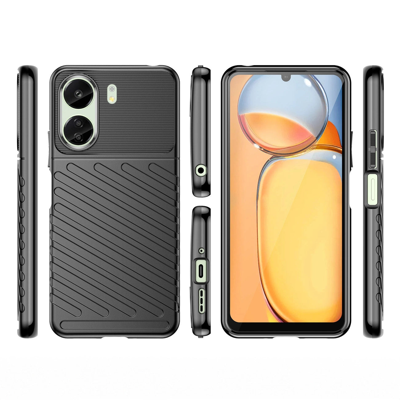 Thunder Case armored case for Xiaomi Redmi 13c - black_5