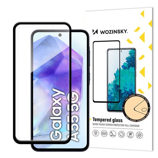 Wozinsky Tempered Glass Full Glue for Samsung Galaxy A55 with black frame_0