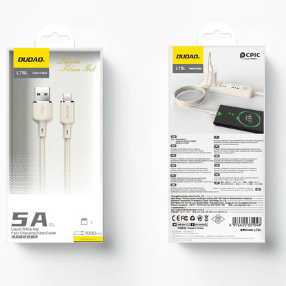 Dudao L7SL USB-A - Lightning 5A cable 1m - beige_3