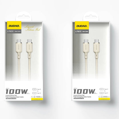 Dudao L7SCC USB-C - USB-C cable 100W 2m - beige_3