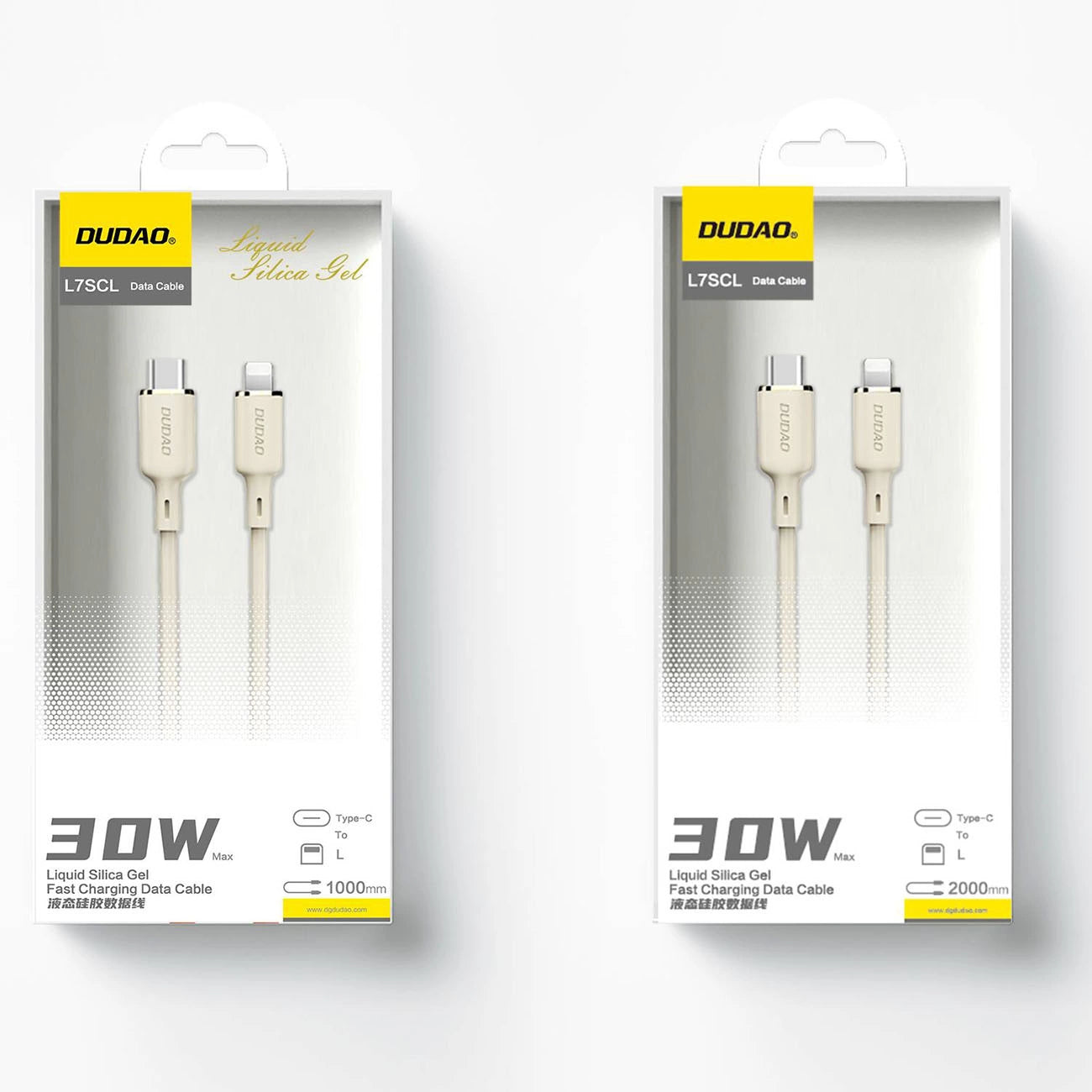 Dudao L7SCL USB-C - Lightning 30W 2m cable - beige_4