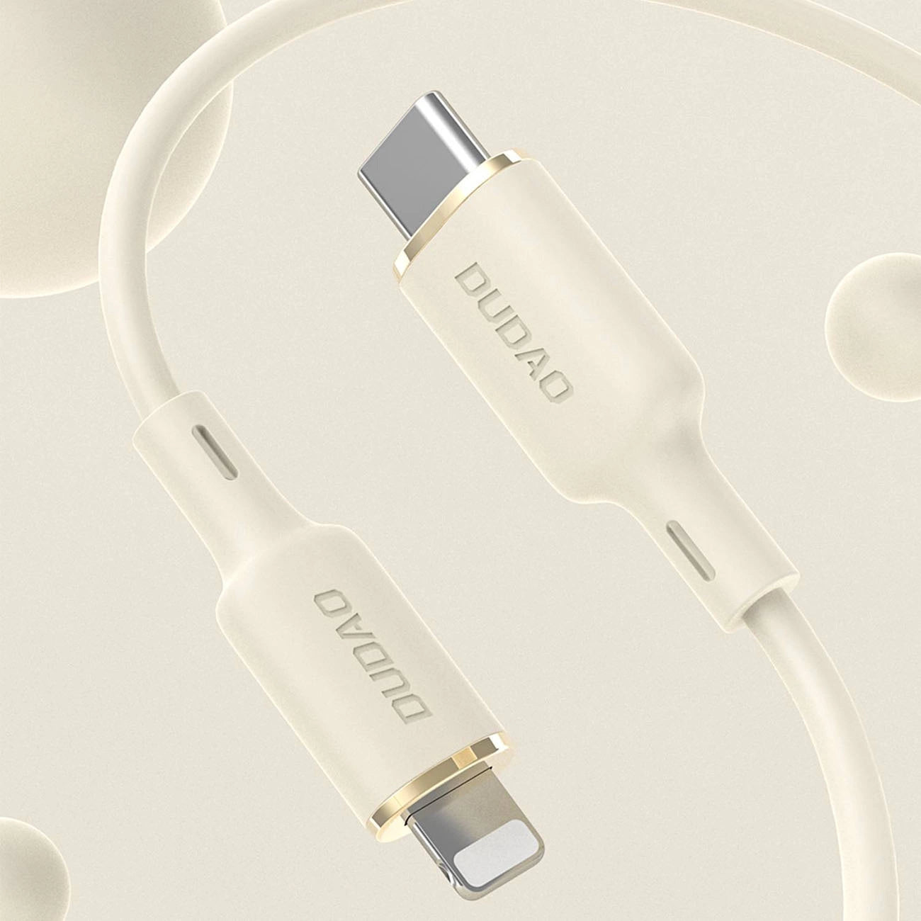 Dudao L7SE 3in1 cable USB-A - USB-C / Lightning / micro USB 66W 1.2m - beige_1