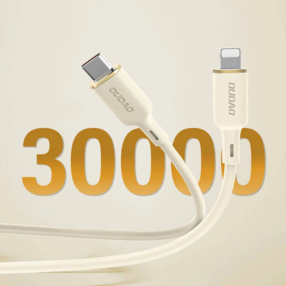 Dudao L7SE 3in1 cable USB-A - USB-C / Lightning / micro USB 66W 1.2m - beige_2