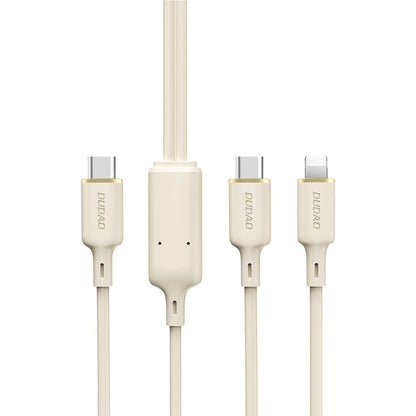 Dudao L7SF 2in1 cable USB-C - USB-C / Lightning 100W 1.2m - beige_0