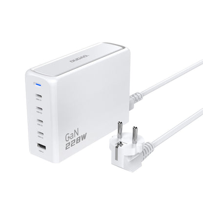 Dudao A228EU GaN charger 1x USB-A 4x USB-C PD 228W - white_0